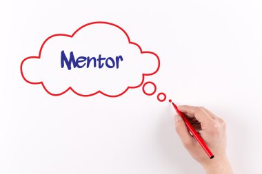 El işareti ile beyaz kağıda yazı