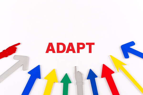 Красочные стрелки в центр
