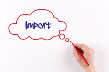 El işareti ile beyaz kağıda yazı