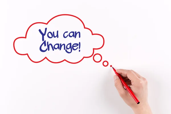 Hand writing with marker on white paper — Stock Photo, Image