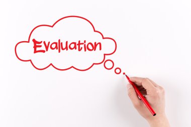 El işareti ile beyaz kağıda yazı