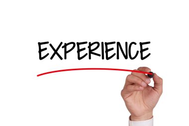 El yazma deneyimi ile siyah kalemi