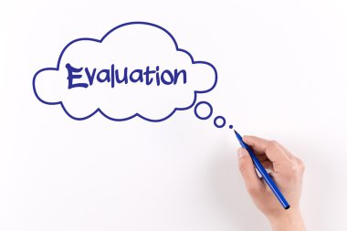 El işareti ile beyaz kağıda yazı