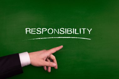 Sorumluluk işaret eden işadamı