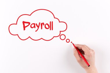 El işareti ile beyaz kağıda yazı