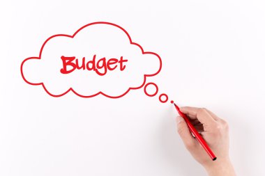 El işareti ile beyaz kağıda yazı