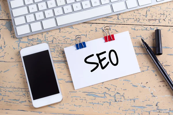 Nota de papel con texto seo — Foto de Stock