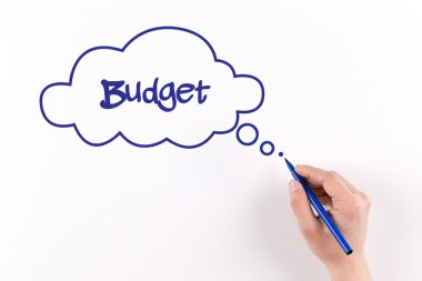 El işareti ile beyaz kağıda yazı