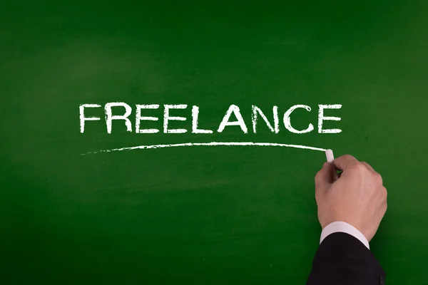 Freelance γραπτώς επιχειρηματίας — Φωτογραφία Αρχείου