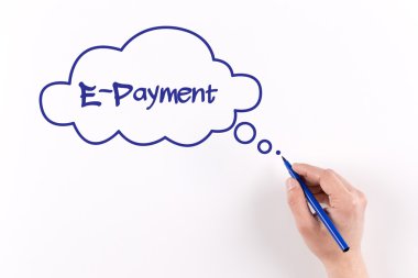 El işareti ile beyaz kağıda yazı