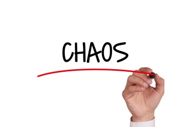 El siyah Marker ile yazma