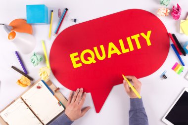 Konuşma balonu yazma işadamı