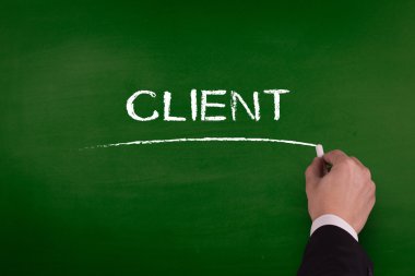 işadamı tahtaya yazma