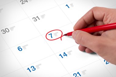 Takvim Mart burada mark