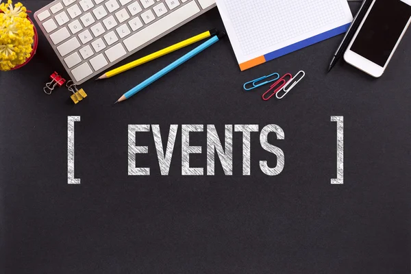 EVENTS  text written — Stock Photo, Image