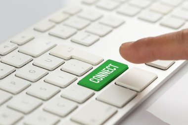 Parmak iterek yeşil klavye düğme