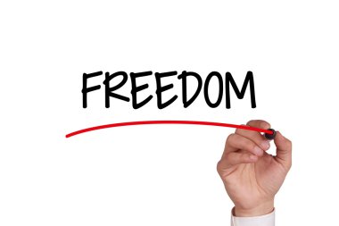 El siyah Marker ile yazma