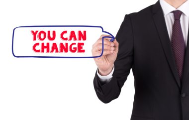 Beyaz tahtada yazılı iş adamı