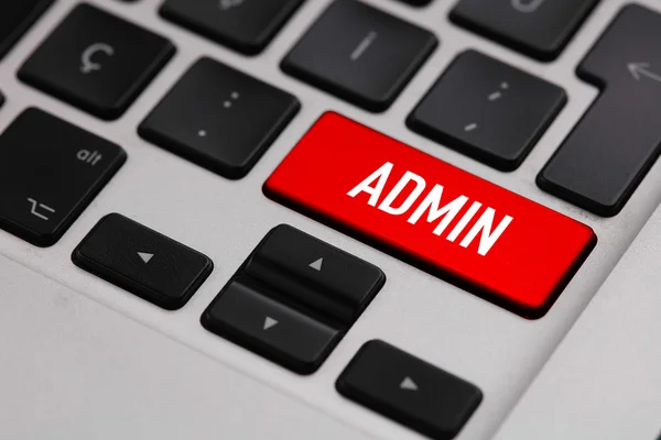 Laptop with black keyboard — Stock Photo, Image