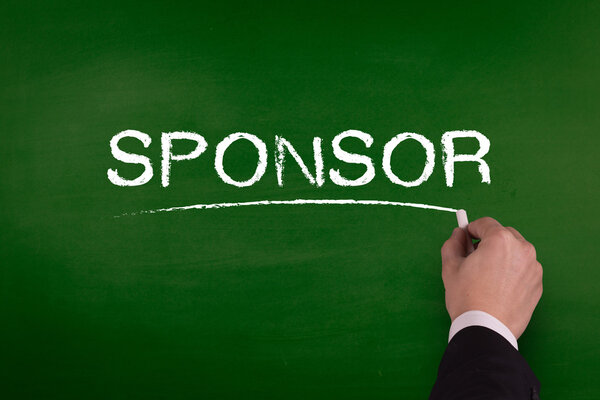 businessman writing on blackboard