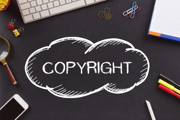 Skriftlig COPYRIGHT-ord – stockfoto