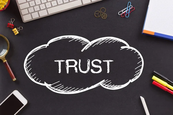 TRUST testo scritto — Foto Stock