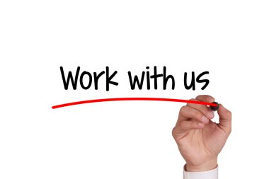 İnsan eli beyaz tahta üzerinde yazma