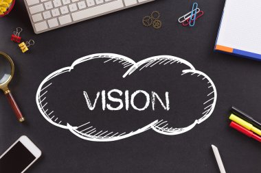 Vizyon metin yazılmış 