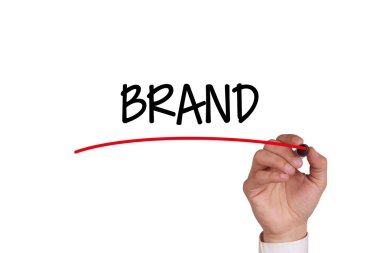 El siyah Marker ile yazma