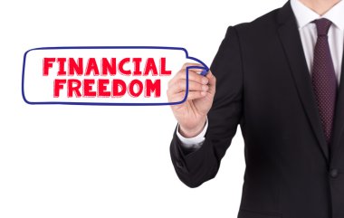 Beyaz tahtada yazılı iş adamı