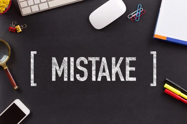 MISTAKE texto escrito — Foto de Stock