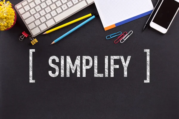 SIMPLIFY texto escrito — Fotografia de Stock