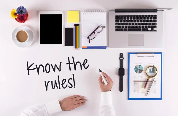 Businessman writing words — Stock Photo, Image