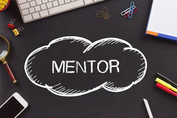 MENTOR texto escrito — Foto de Stock