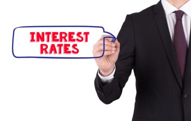 Beyaz tahtada yazılı iş adamı