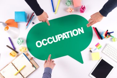 Konuşma balonu holding iş adamları