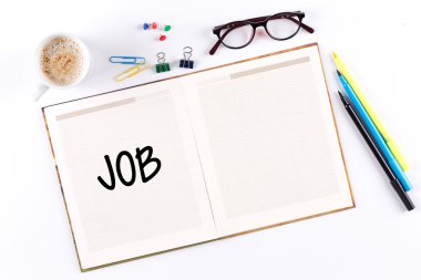 İş metin üstünde defter