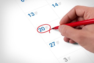 Takvim Mart burada mark