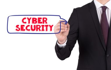 Beyaz tahtada yazılı iş adamı