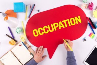 Konuşma balonu yazma işadamı