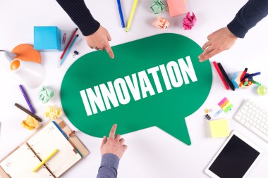 Konuşma balonu holding iş adamları