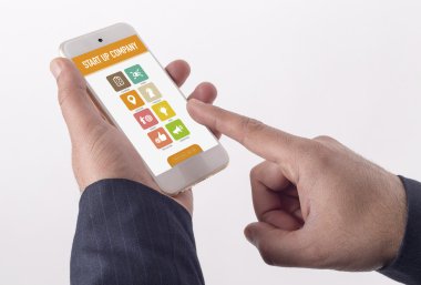 işadamı gösteren smartphone