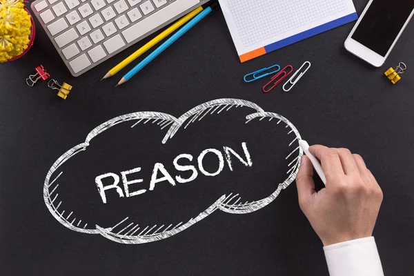 REASON  text written — Stock Photo, Image