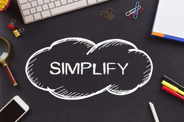 SIMPLIFY texto escrito — Fotografia de Stock