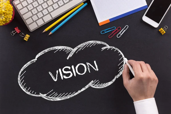 VISION  text written — Stock Photo, Image