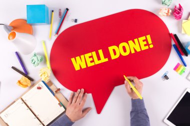 Konuşma balonu yazma işadamı