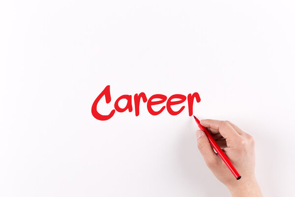 Hand writing on white paper