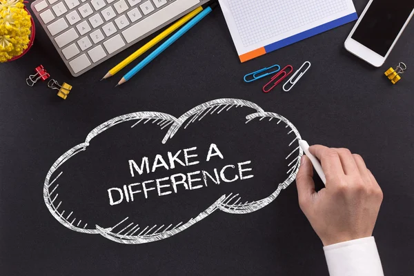 MAKE A DIFFERENCE text — Stock Photo, Image