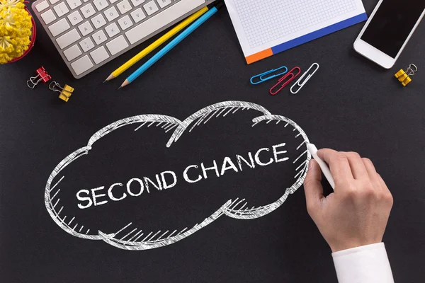 SECOND CHANCE  text — Stock Photo, Image