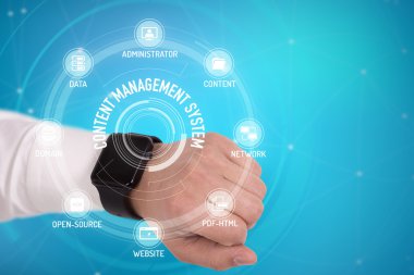 Simgeler ve anahtar kelimeler ile teknoloji kavramı